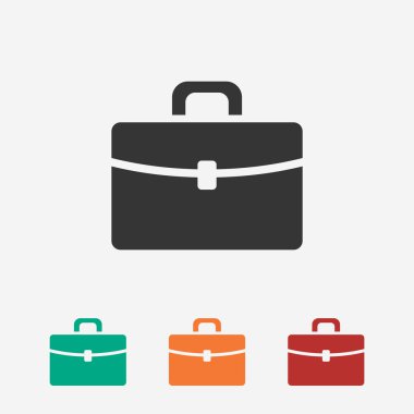 Evrak Çantası'nı simge, düz tasarım