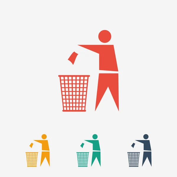 Trash bin icon — Stock Vector