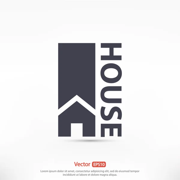 Flat House icon. — Stock Vector