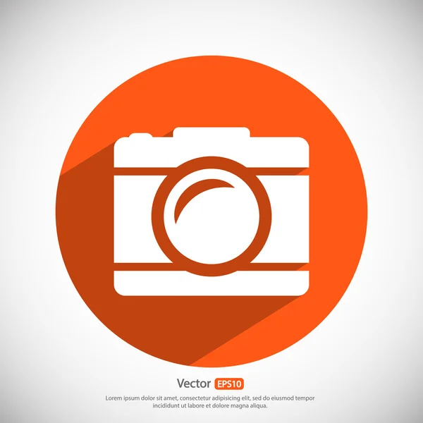 Platte pictogram van de camera — Stockvector