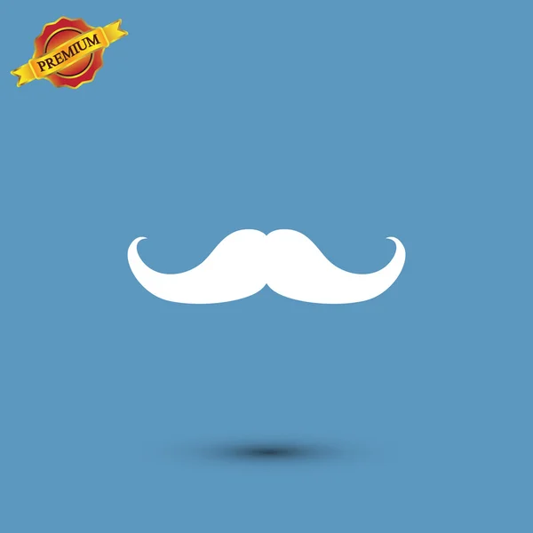 Mustache flat icon — Stock Vector