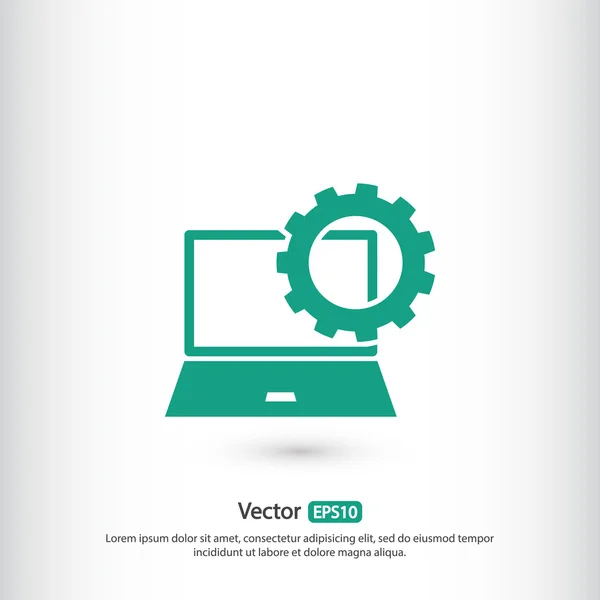 Laptop pictogram ontwerp — Stockvector