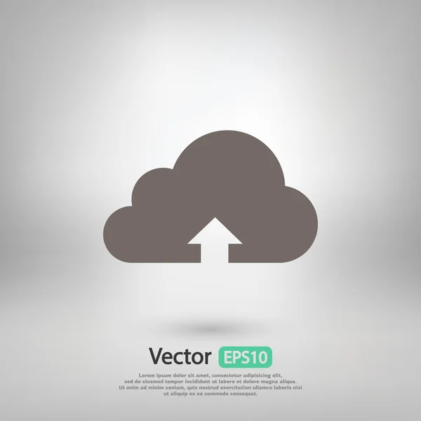 Cloud-Upload-Symbol — Stockvektor