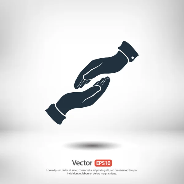 Manos icono de diseño — Vector de stock
