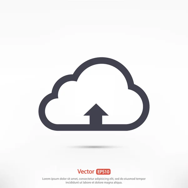 Cloud upload icon — Stock Vector