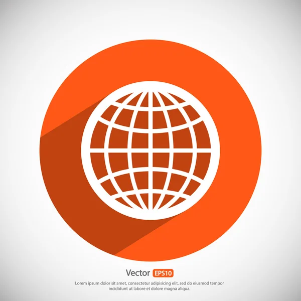 Conception icône globe — Image vectorielle