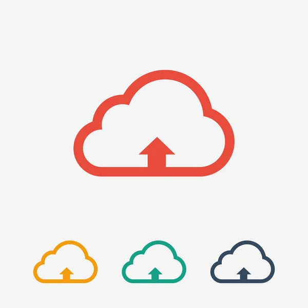 Uploadpictogram in wolk — Stockvector