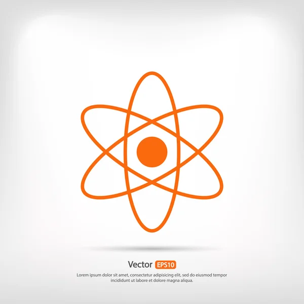 Atom icon. flat design — Stock Vector