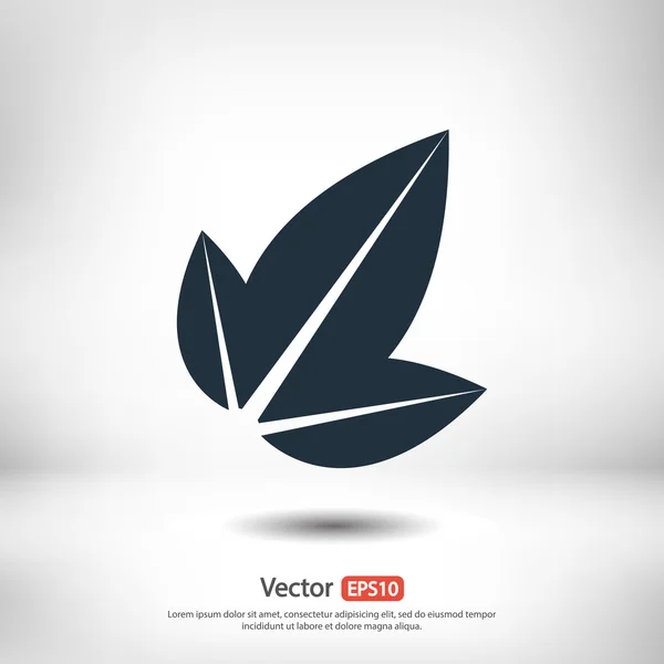 Icono hoja de árbol — Vector de stock