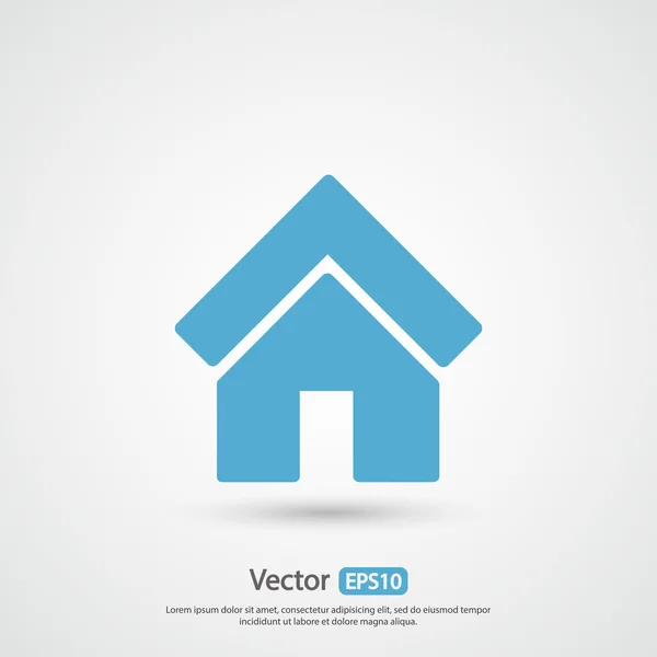 Casa plana icono . — Vector de stock