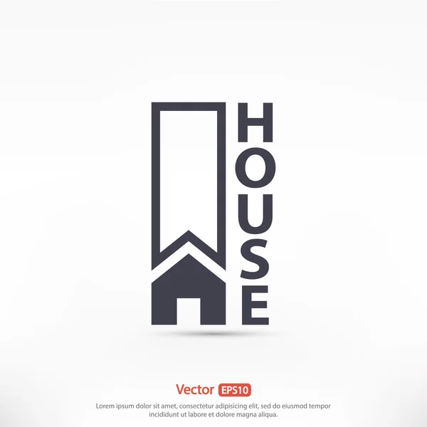 Flat House icon. — Stock Vector