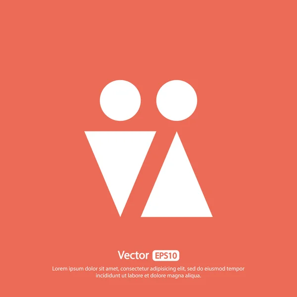 男性和女性符号图标 — 图库矢量图片