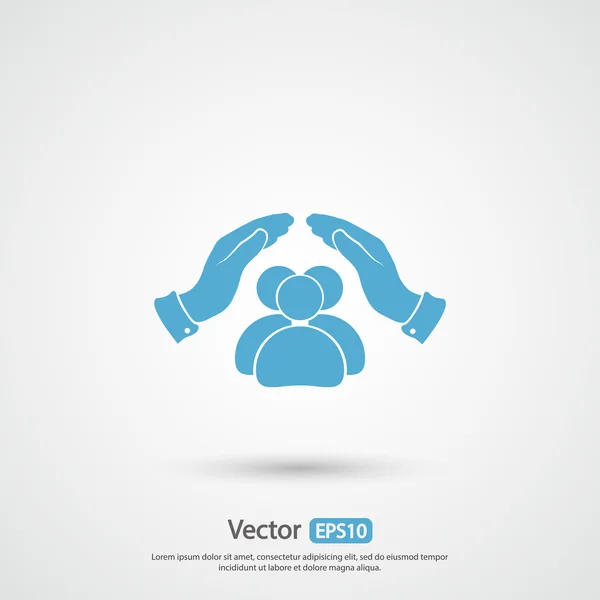 Veilige mensen pictogram — Stockvector