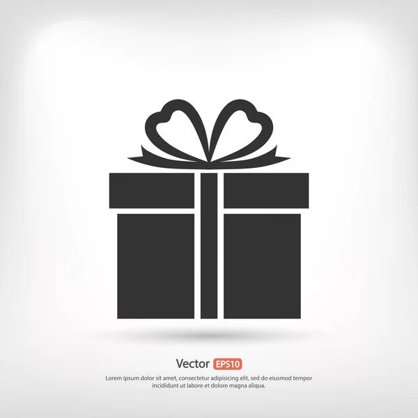 Icône boîte cadeau — Image vectorielle