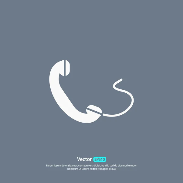 Telefoon, platte pictogram — Stockvector