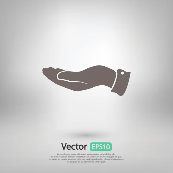 Diseño de icono de mano — Vector de stock