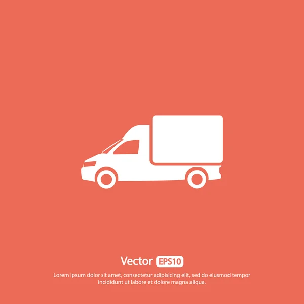 Vrachtwagen Flat Icon — Stockvector