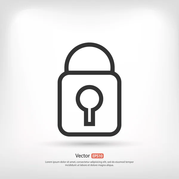 Lock  icon,  Flat design style — Stock Vector