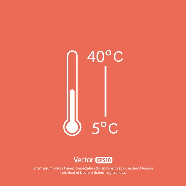 Thermometer icon design — Stock Vector