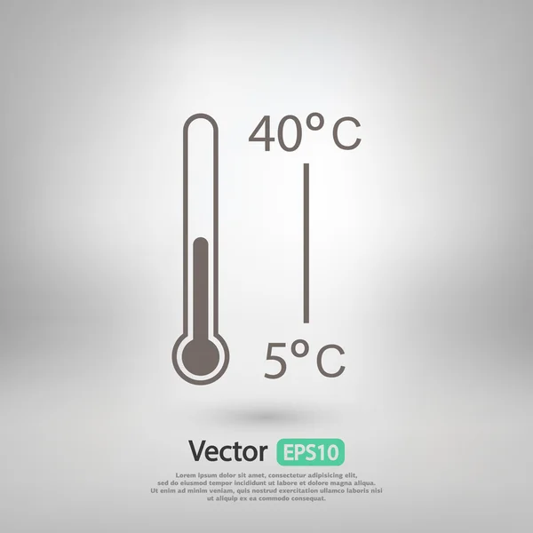 Conception d'icône de thermomètre — Image vectorielle