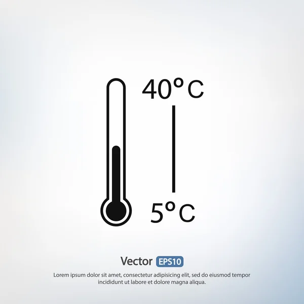 Conception d'icône de thermomètre — Image vectorielle