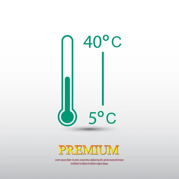 Θερμόμετρο εικόνα σχεδιάζω — Διανυσματικό Αρχείο