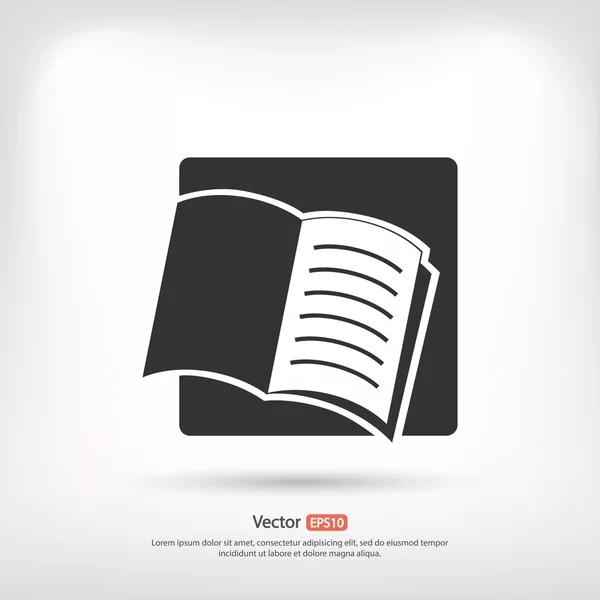 Icono de libro abierto — Vector de stock