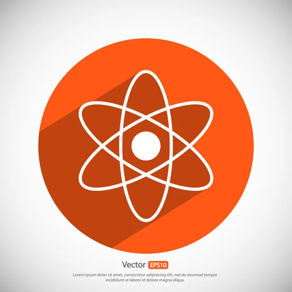 Atom-Symbol. flache Bauweise — Stockvektor