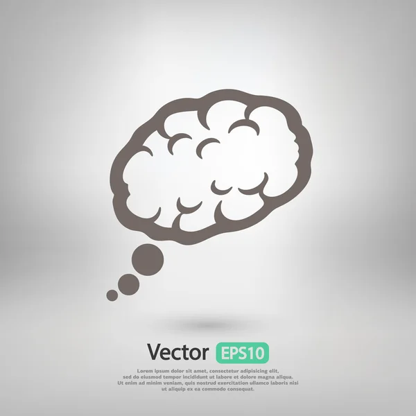 Plochý design styl mozku ikon — Stockový vektor