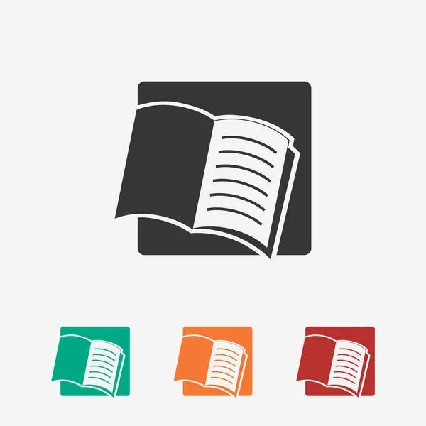 Icono de libro abierto — Vector de stock