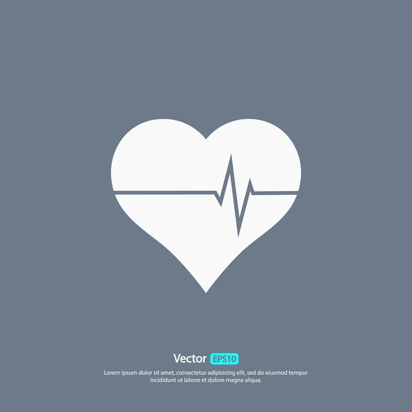 Heart icon, flat design — Stock Vector