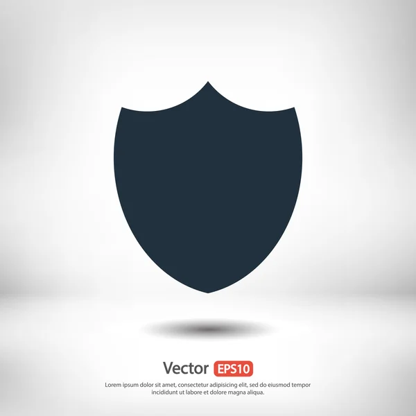 Ícone de escudo, estilo de design plano — Vetor de Stock