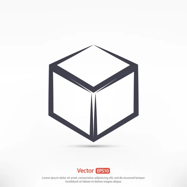 Ícone de design de logotipo cubo 3d — Vetor de Stock