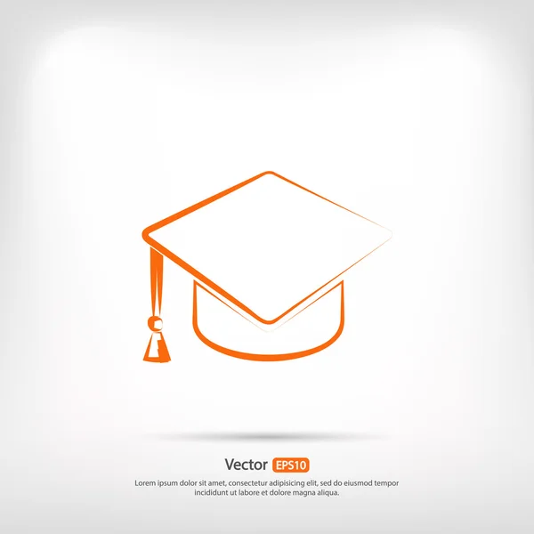 Icône de chapeau de graduation — Image vectorielle