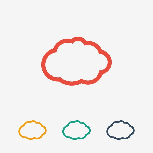 Design von Cloud-Icons — Stockvektor