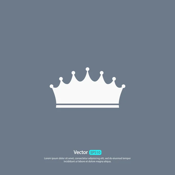 Crown  icon, Flat design style — Stock Vector