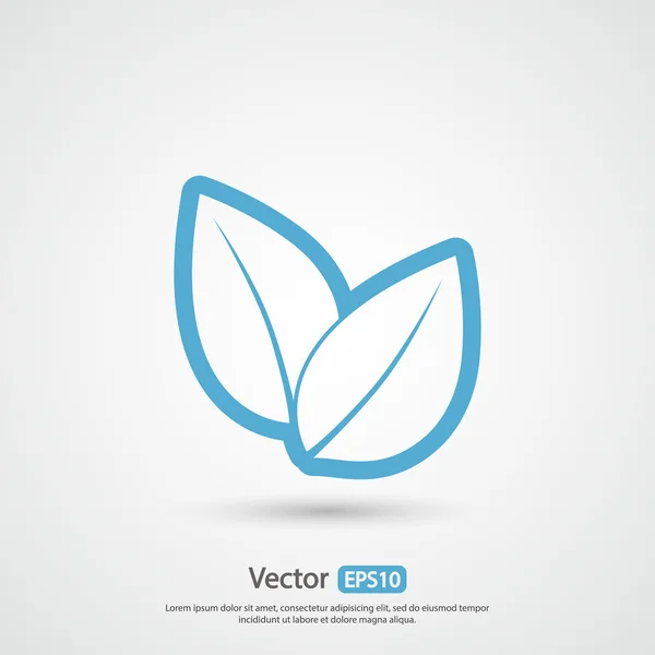 Icono hojas de árbol — Vector de stock