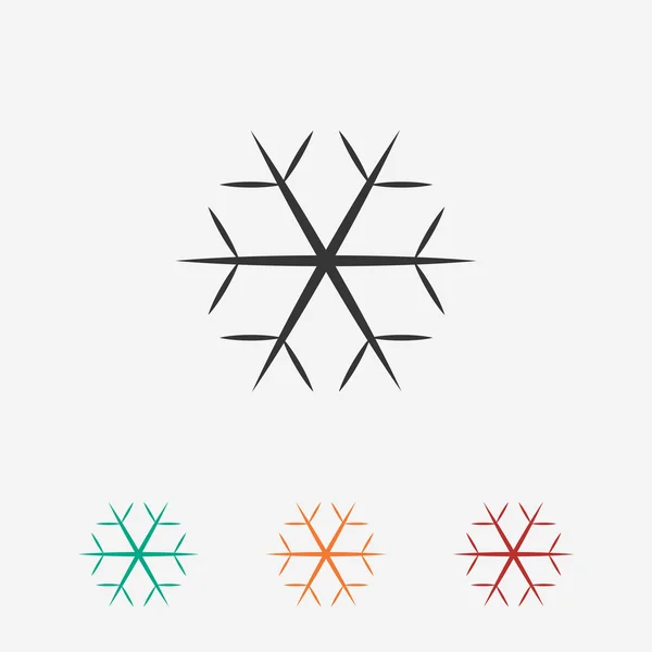 Copo de nieve icono plano — Vector de stock