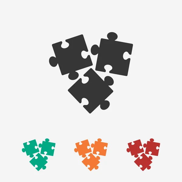 Puzzel stukjes pictogram — Stockvector