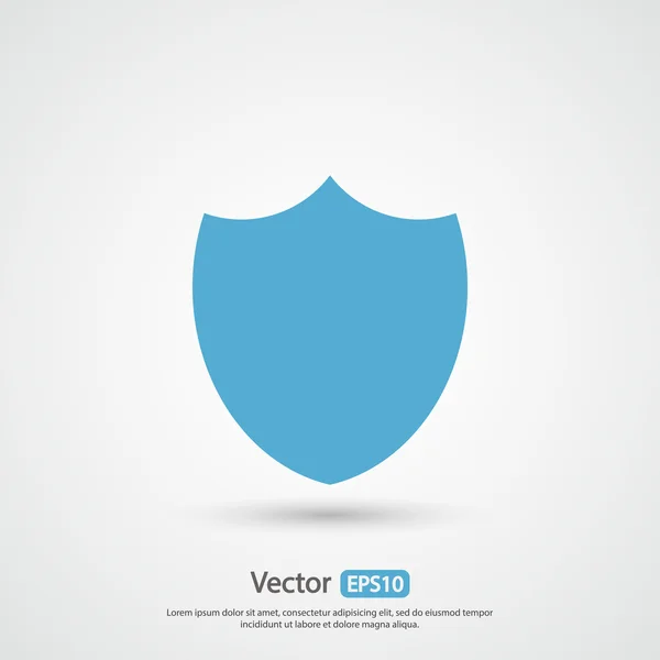 Icono de escudo, Estilo de diseño plano — Vector de stock