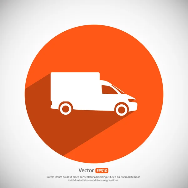 Truck flat icon — Stock Vector