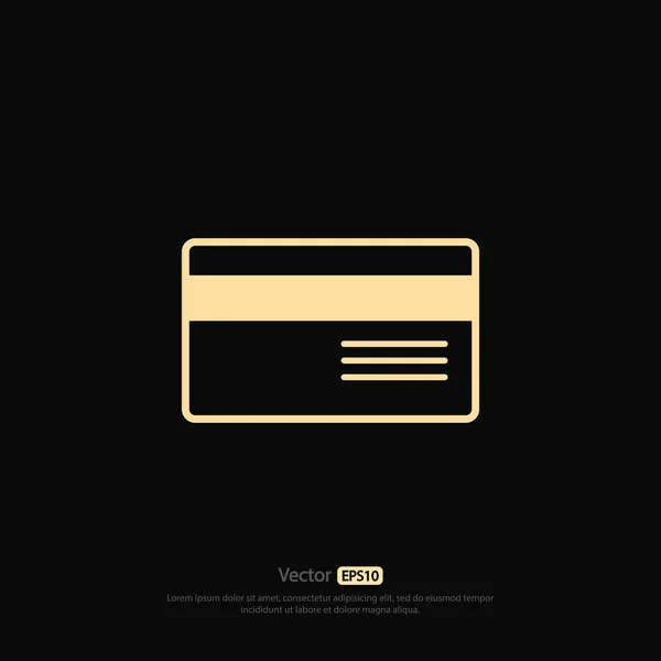 Икона кредитной карты банка — стоковый вектор