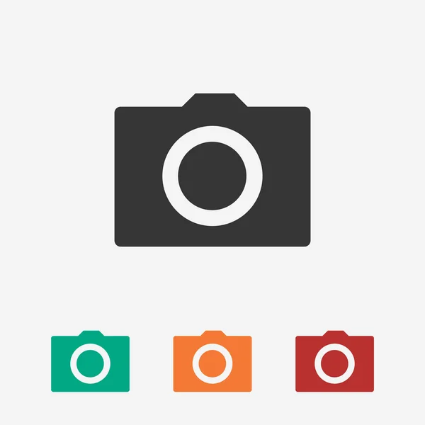 Platte pictogram van de camera — Stockvector