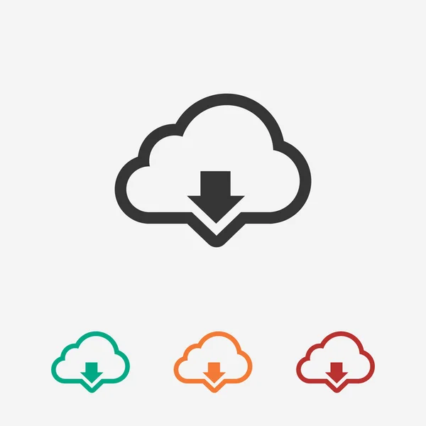 Icône de téléchargement cloud computing — Image vectorielle