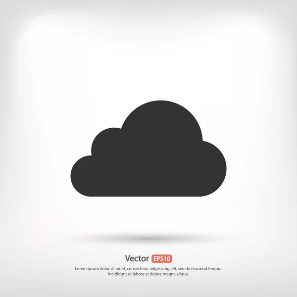 Bulut simgesi tasarım — Stok Vektör