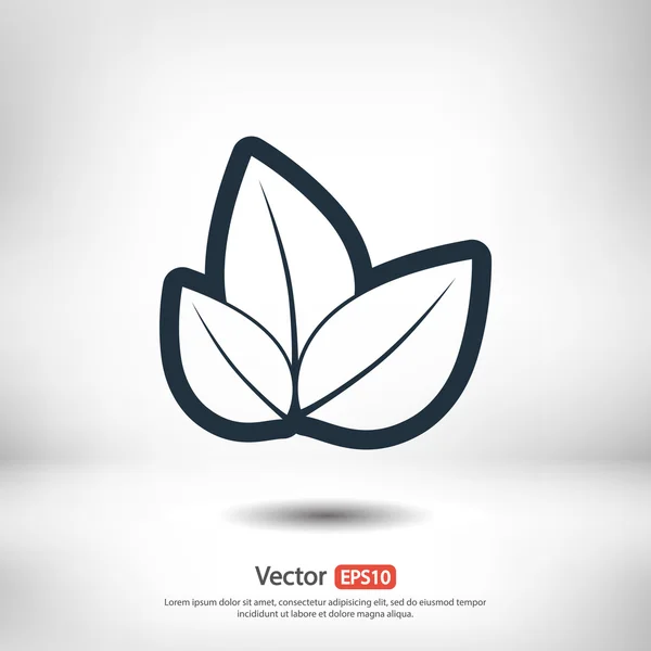 Icono hojas de árbol — Vector de stock