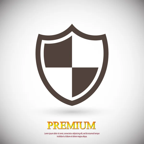 Shield icon,  Flat design style — Stock Vector