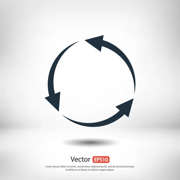 Flecha circular icono — Vector de stock