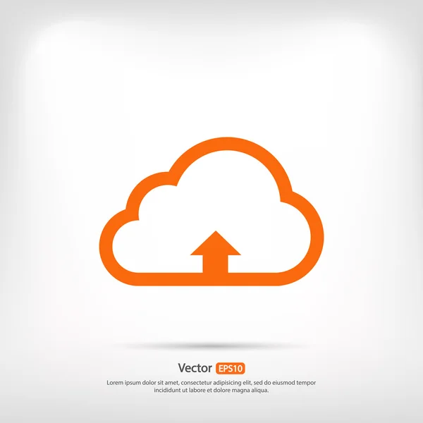Bulut upload simgesini — Stok Vektör