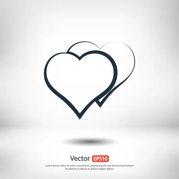 Hearts icon, flat design Royalty Free Stock Illustrations